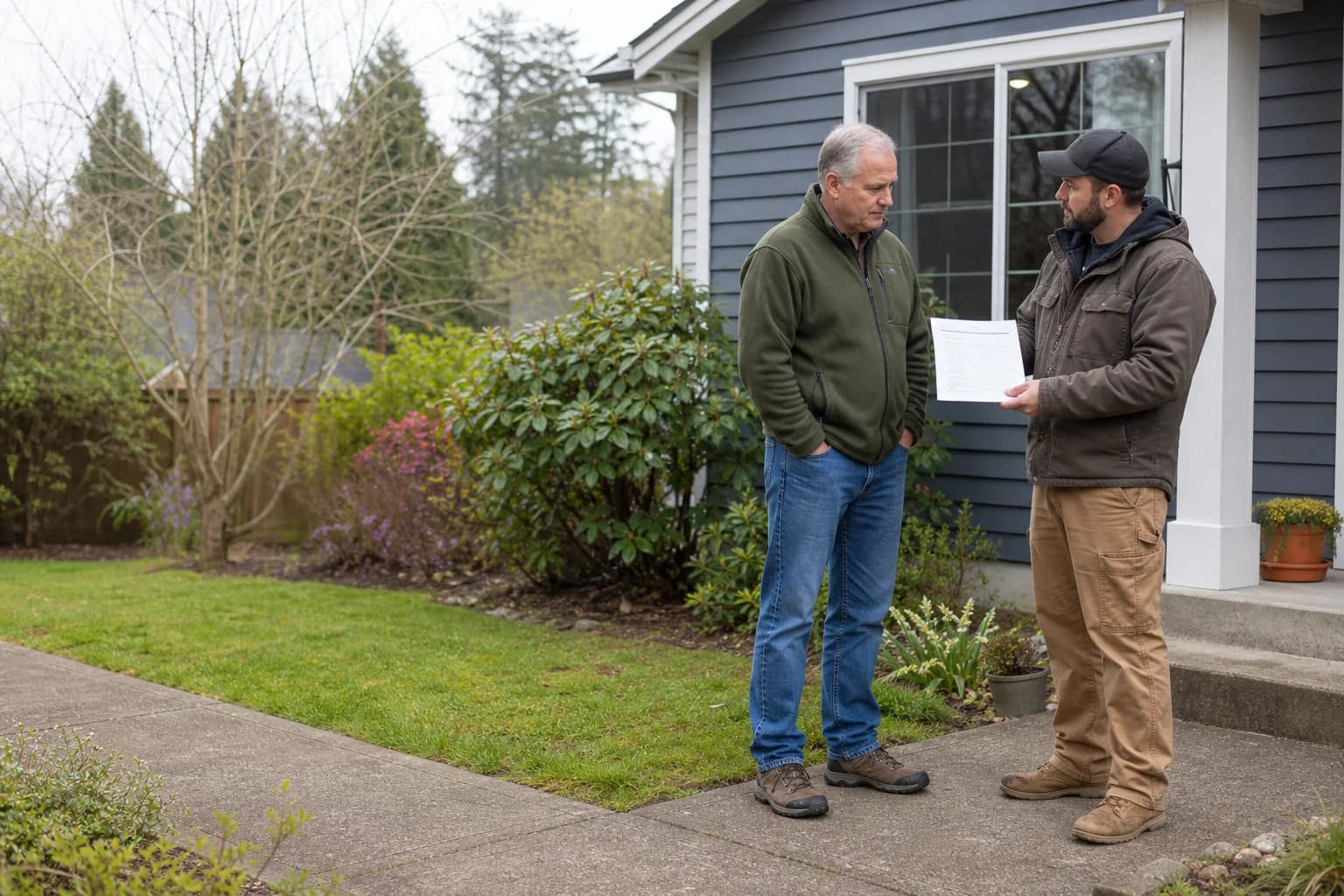 Salem homeowner reviewing a contractor oil tank service license